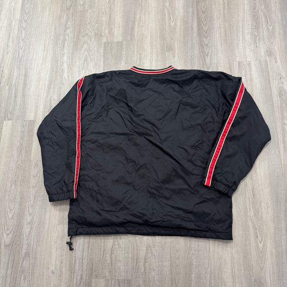 Vintage Chevrolet Racing Windbreaker Jacket Men's Large Black Red y2k Chevy - Picture 5 of 8